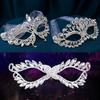 Rhinestone Crystal Face Jewelry Half Face Hollow Eye Mask Masquerade Mask  For Women Girls