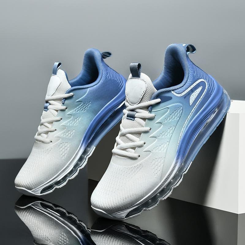 2026 Men's Full Palm Flying Weaving Air Cushion Extra Large Size Sports Rubber Wear-resistant Sports Casual Shoes Men's Shoes Breathable Running