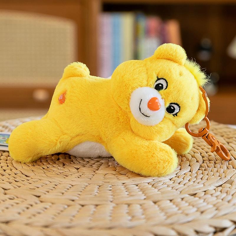 Cute party style love bear plush pendant girl backpack pendant rainbow bear keychain ground marketing gift