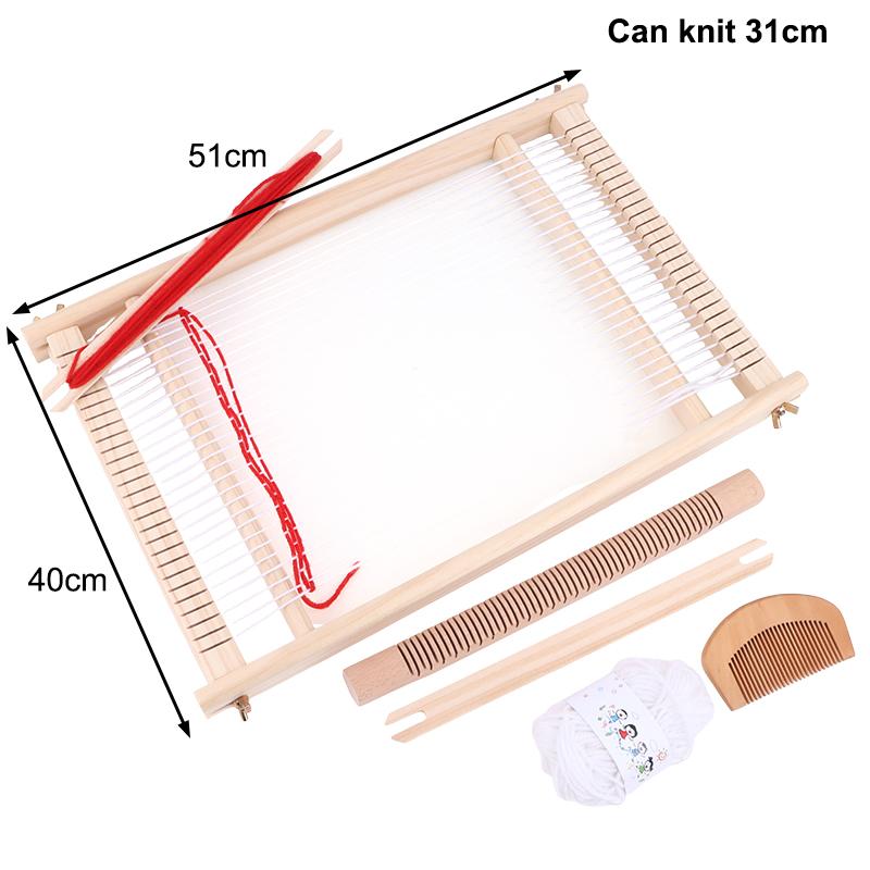Wooden Multi-Craft Weaving Loom Set Warp ?Frame ?Loom Heddle Bar For Weave Board Weaver Tapestry Kids Beginner