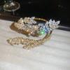 European and American explosive zircon three-layer leaf cross opening bracelet light luxury high-end bracelet exquisite celebrity style jewelry