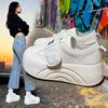 Hässlich süße großer Kopf Damen Dicke Sohle Erhöhend Neue Herbst Vielseitige Klettverschluss Sport- und Freizeitschuhe Damen