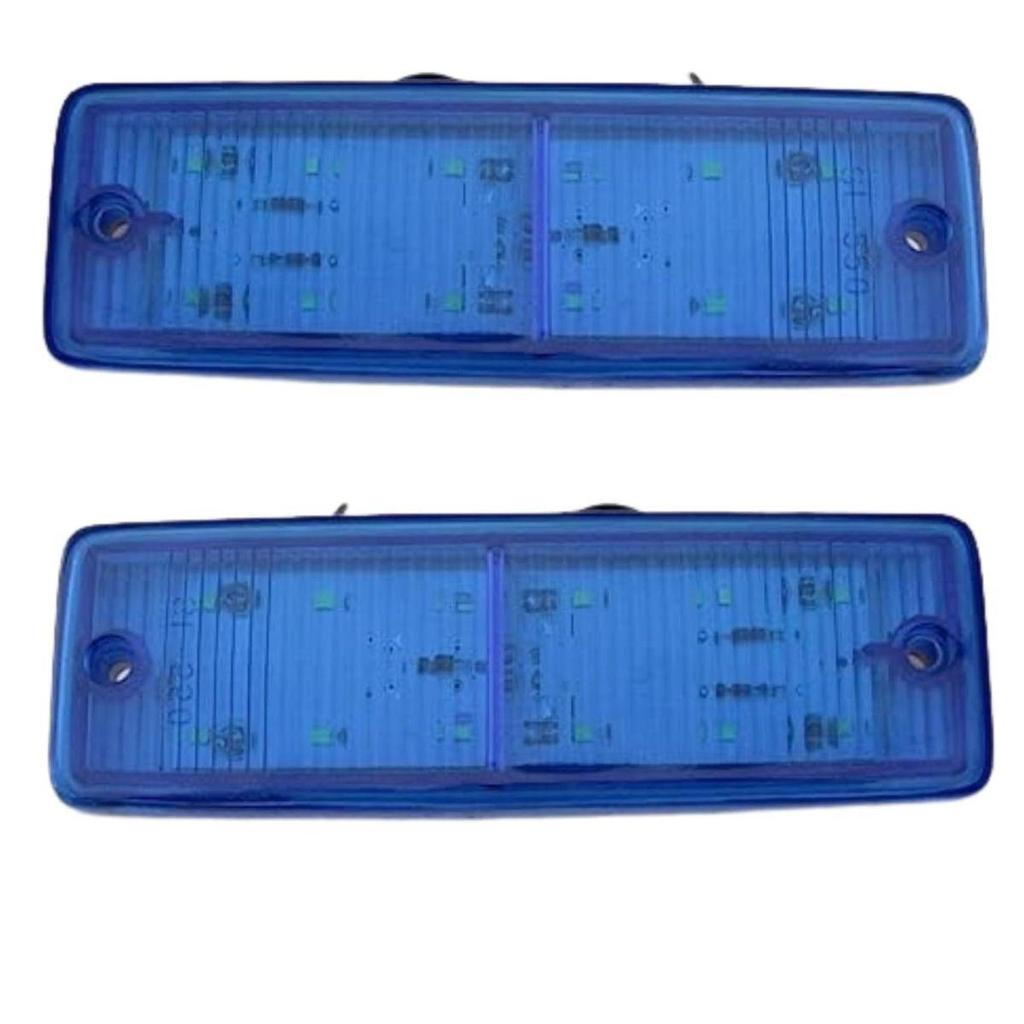 Blue Led Side Marker Light Trailer Rv Marker Rectangular Led/SMD Clearance Marker For Truck Trailer Rv Campervan Pickup Suv Shockproof Universal Fit
