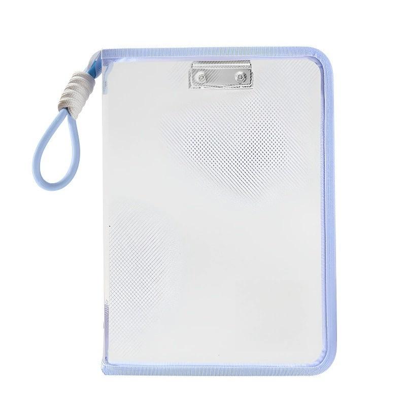 Transparent Zippered Document Storage Bag with Clip Expanded Mesh Zipper Pouch Bags for Storing Teaching Plan, Homework A4