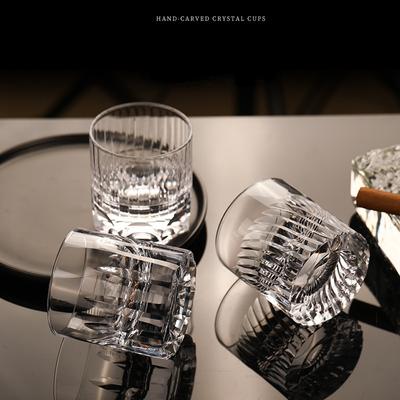 250 ml klar snidad whiskykristallkopp gammaldags vindricksglas Japansk EDO Whisky Tumbler XO Cognac Brandy ölmugg