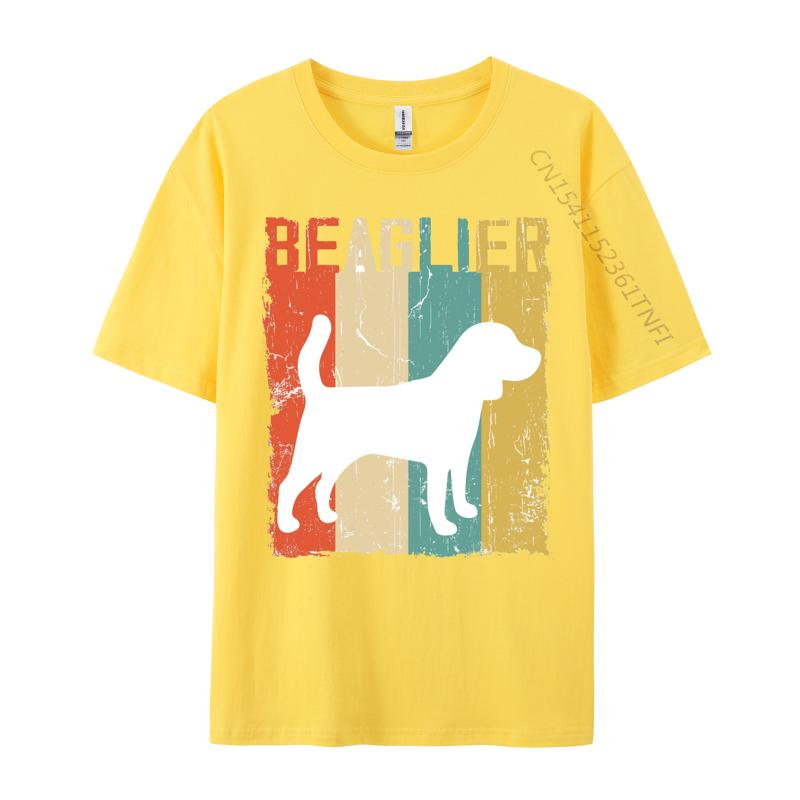 Beaglier Vintage Retro Classis Dog Tshirt Funny Shirt Cotton Student Unisex Tees Group Tshirts Design Plain