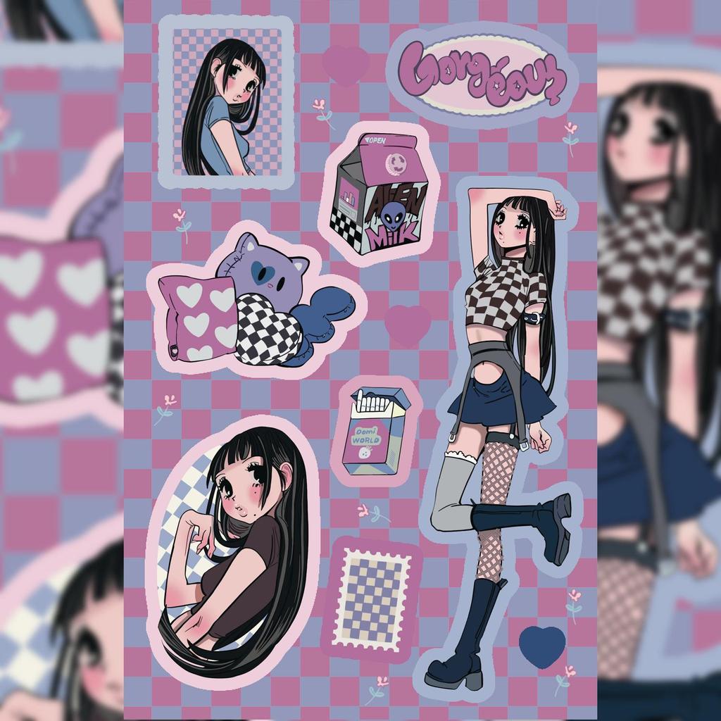 Korean Domi Character Stickers for Journals & DIY Phone Cases