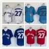 Toronto Blue Jays 27 Guerrero Jr. Baseball Jersey Embroidered Sports Shirt Women