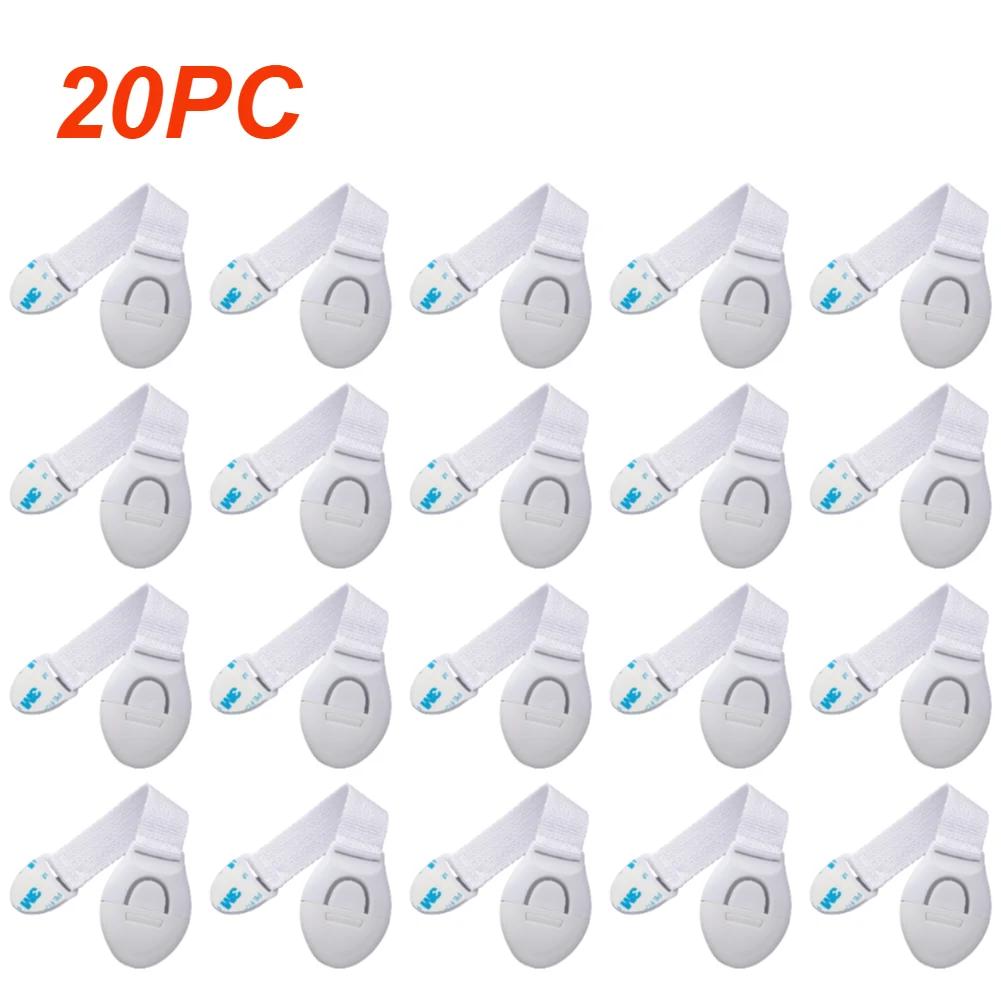 1/10pcs Child Safety Strap Locks No Drilling Cabinet Latches Adhesive Kids Proof for Cupboards Door Window Refrigerator