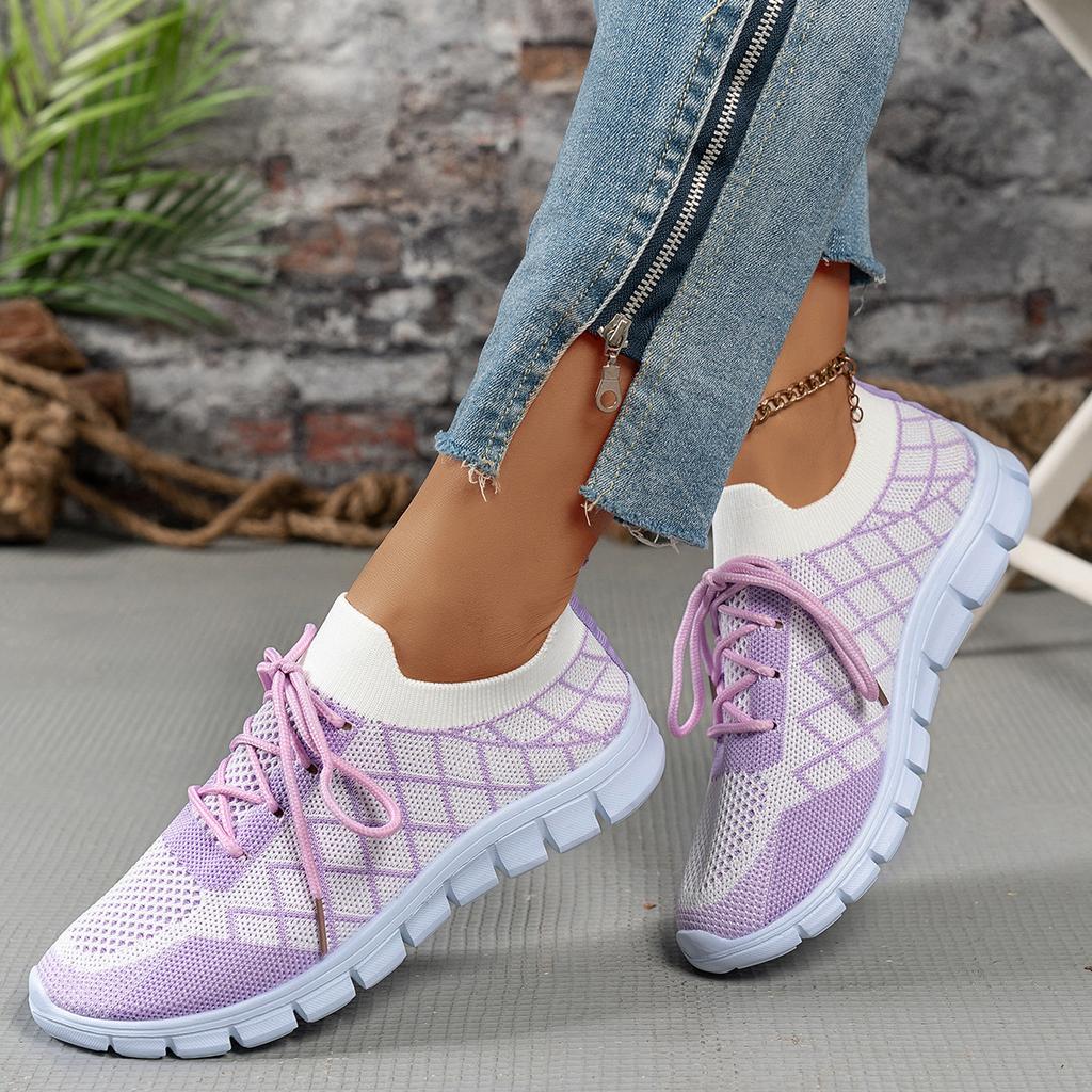 New Breathable Fly Woven Versatile Casual Shoes for Women, Simple and Fashionable, Student Trend Sports Single Shoes