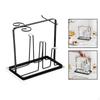 Golden Luxury Mug Holder Metal Countertop Drainer Storage Organiser for Glasses Bottles Household