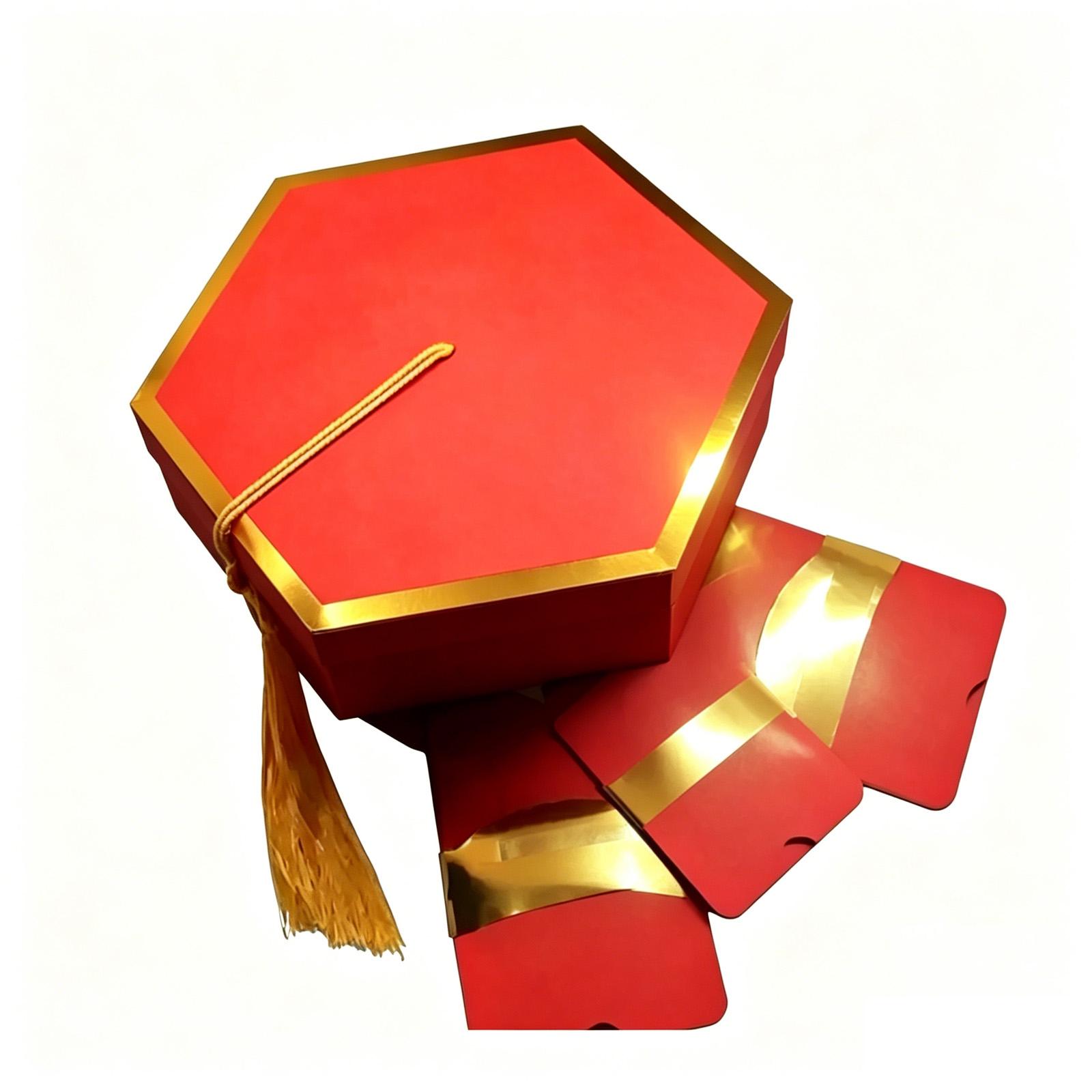 

Graduation Money Explosion Box Gift Card Holder Handmade Paper Craft Surprise Box with Multiple Foldable Layers for Special Occasions One Size красный
