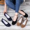 Women's Shoes Spring Versatile Casual Single Shoes Comfortable Low Top Slip On Breathable Mom Shoes Casual Soft Sole Non Slip Walking All Day Sneakers