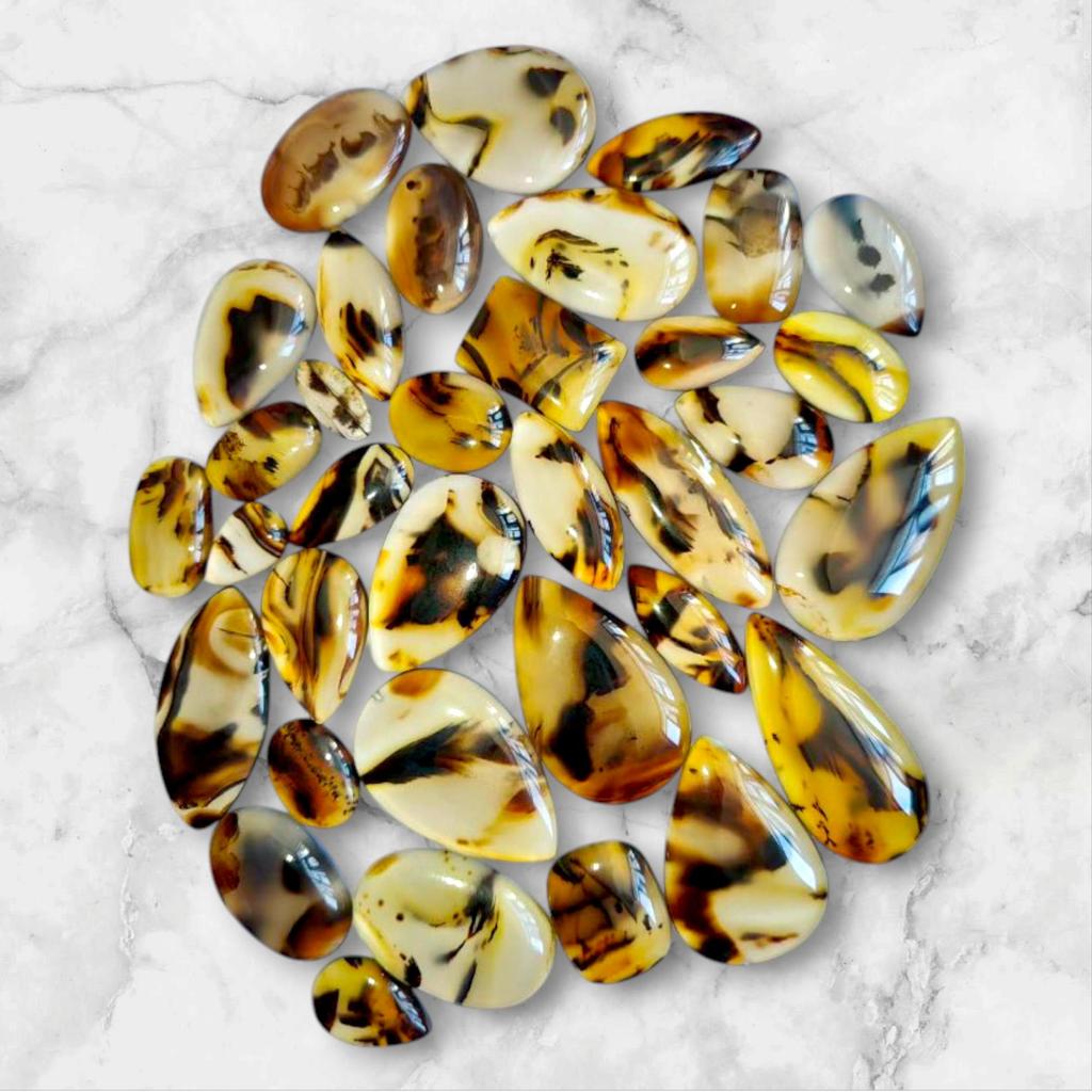 Healing Stones, Natural Montana Agate Cabochon, Loose Cabochon Lot, Mix Lot, Healing Gemstone Lot For Jewelry Making.