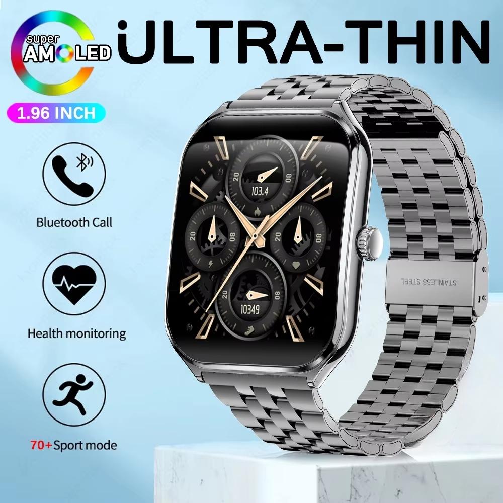 2025 Nové Ultratenké AMOLED Chytré Hodinky Muži 386*448HD Obrazovka Módní Dámský Sportovní Náramek BT Volání Vodotěsné Chytré Hodinky