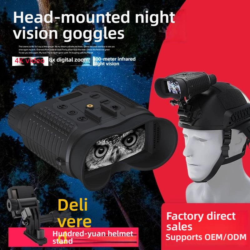 NV8160 Jumelles de Vision Nocturne Montées sur la Tête, Télescope Infrarouge Numérique à Écran de 2,7 Pouces pour Usage Extérieur