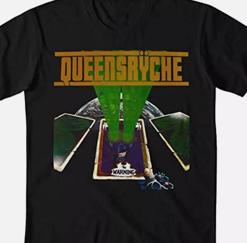 New Rare Queensryche Warning T-shirts Gift Family Black All Size T-Shirt
