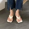 Bailamos Summer Fashion Open Clip Toe Mules Women Slippers Sandals 2025 High Quality Low Heels Flip Flops Beach Slides Shoes Mu