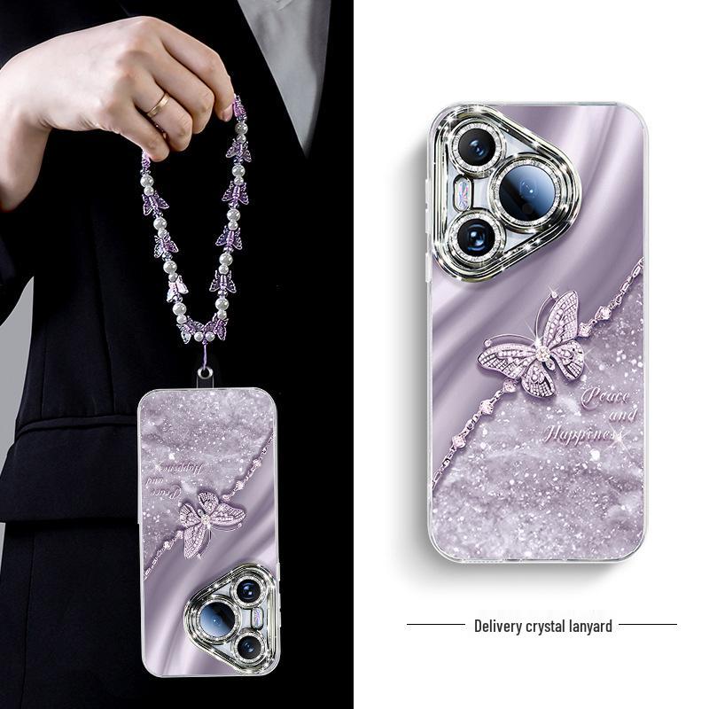 

Чехол для телефона Huawei Pura70 Pro+ с объективом Pura70, Полная защита для P60 и P50, Включает шнурок Huawei P50 Pro