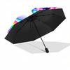 1pc Cartoon cute fantasy unicorn Umbrella Portable Folding Umbrella Iron Frame Hole Bone Structure Outdoor Home Umbrella