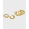 Fashion 925 Silver Earrings Jewelry Luxury 925 Sterling Silver 18K Gold Plated Hoop Earrings Jewelry for Women