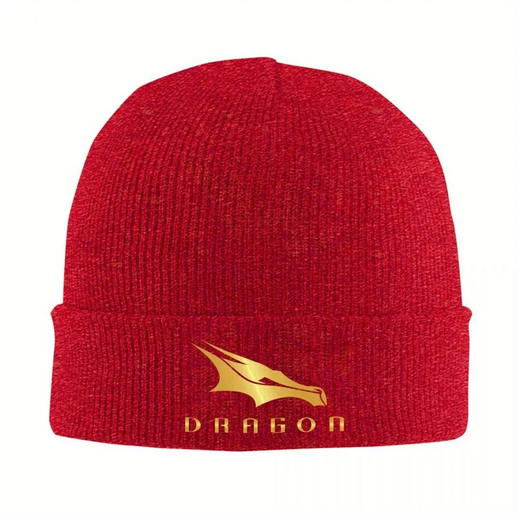 New Dragon Spacex Gold Edition Hats Autumn Winter Skullies Beanies Warm Caps Unisex Women Knitted Caps