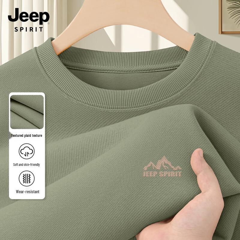 JEEP SPIRIT Herren Locker Geschnittenes Rundhals-Sweatshirt