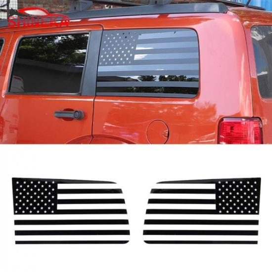 Black Rear Window Sticker Decal Trim Decoration for Dodge Nitro 07-12  Flag