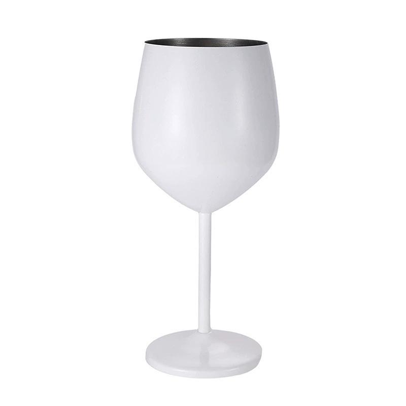 

500Ml Stainless Steel Goblet Red Wine Cocktail Glass Unbreakable Metal Tall Champagne Glass Bar Ktv European Style Goblet Glass