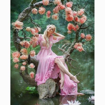 5D DIY Diamant Malerei voller Runde Bohrer Garten Mädchen Diamant Stickerei Kreuzstich