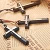 Car Cross Decorate Wood Hanging Ornaments Auto Rearview Mirror Trim Interior Crosses Safe Driving Gift Car Decoration