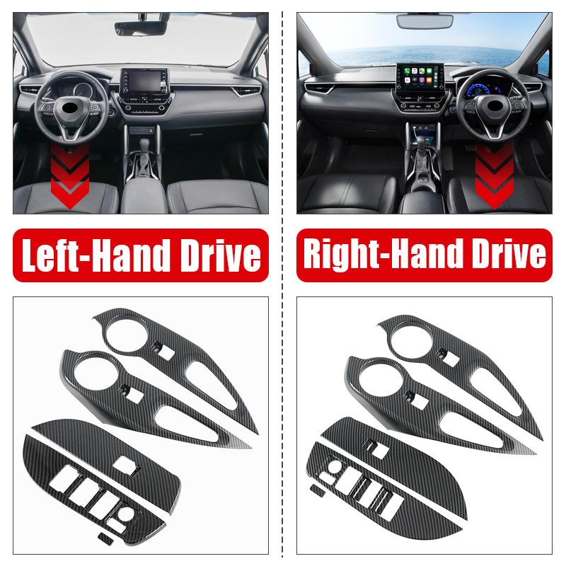 For Toyota Corolla Cross XG10 2021 2022 2023 2024 2025 Hybrid Car Window Glass Lift Switch Button Panel Trim Cover Accessories