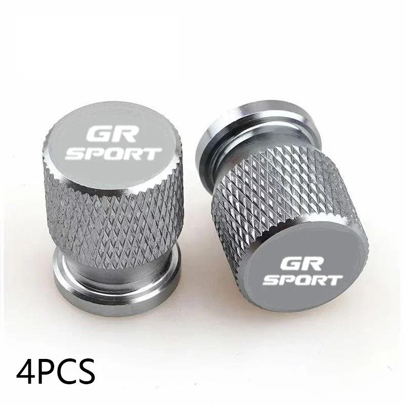 Car Wheel Tire Valve Caps Air Stem Case for Toyota GR Sport Gazoo Racing Yaris 86 Corolla Hilux Supra C-HR Auto Accessorie 4Pcs