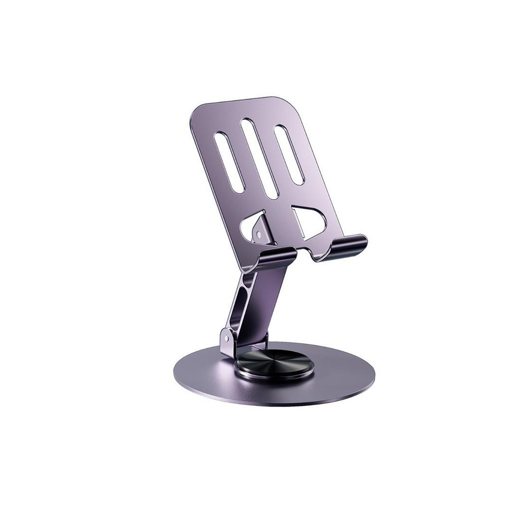 Aluminum Mobile Phone Holder 360° Rotating Desktop Phone Stand Support Folding Universal iPad Tablet Stable Anti-Slip Bracket