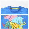 Summer Kids' Short-Sleeve Animal Print T-Shirt - European & American Style, Round Neck for Small & Medium Children