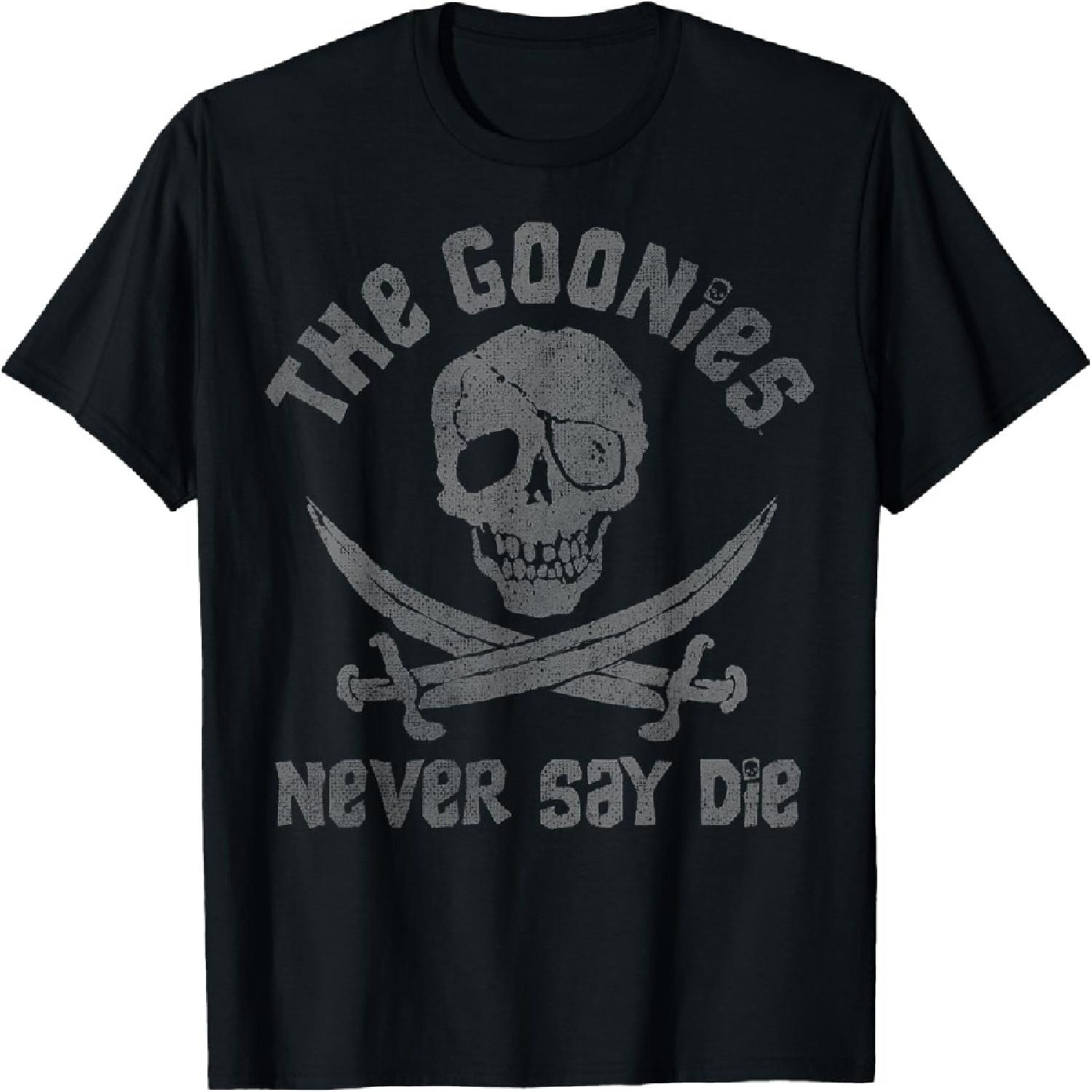 Never Say Die Skull & Swords Distressed Logo T-Shirt S чёрный