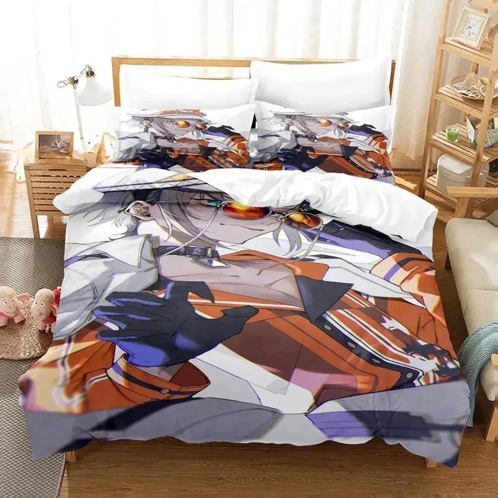 Mysta Rias Printed Bed Set Duvet Cover Pillowcase Bedding Set Bed Linen Sheet Quilt Cover Full Size 3D Print Anime Kawaii Girls