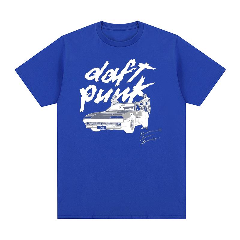 Daft Punk Vintage Tshirt Graphic Y2k French Electronic Music Cotton Unisex T Shirt New TEE TSHIRT Womens Tops