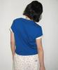 RONRON Mini Label Crop Short Sleeve Deep Blue