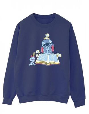 Mens Lilo & Stitch Reading A Book Sweatshirt