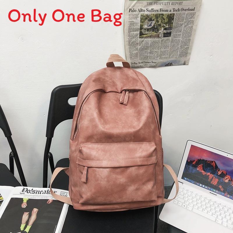 Casual Pu Leather Backpack For Students With Design For School And Travel