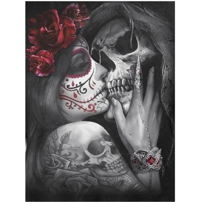 Volle 5D Diy Diamant Malerei Liebe schädel Cartoon Stickerei Kreuz Stich Home Decor Handgemachtes Geschenk