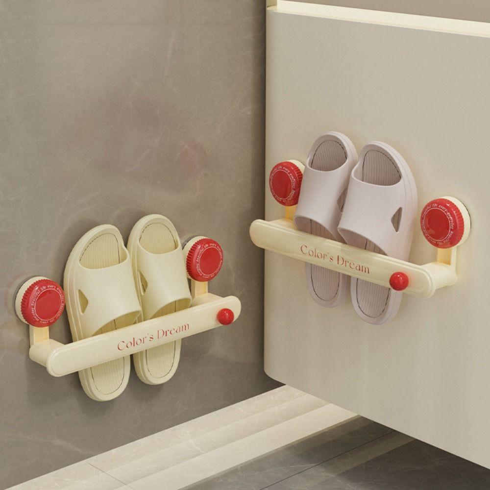 Wall Mounted Suction Cup Shoe Rack Reusable Shoe Hangers Hanging Slippers Organizer  Balcony