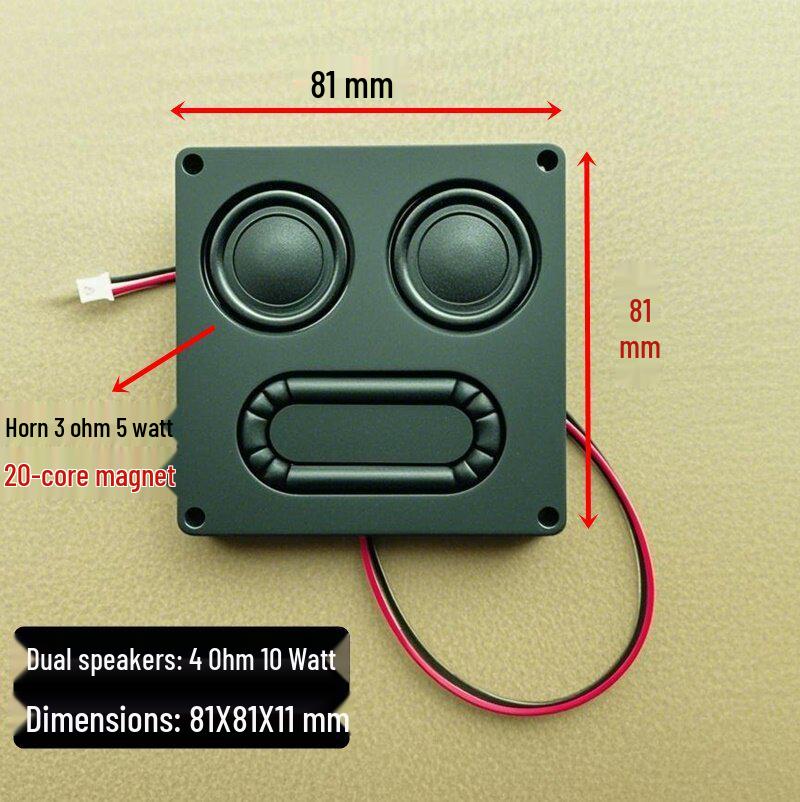 4 Ohm Small Speaker Cabinets Pair with Subwoofer, Full-Range Sound TV Speakers