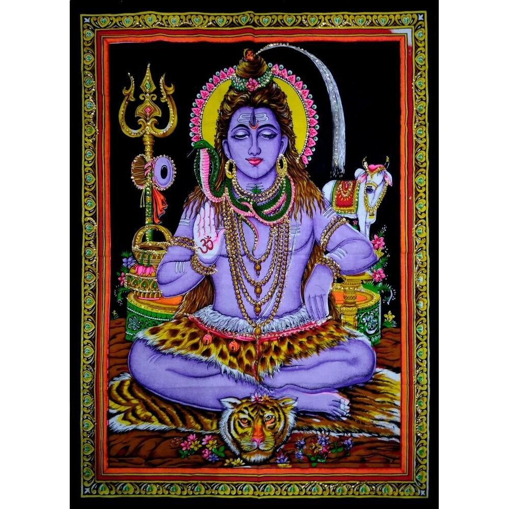 Lord Shiva Religious Tapestry 75x100
