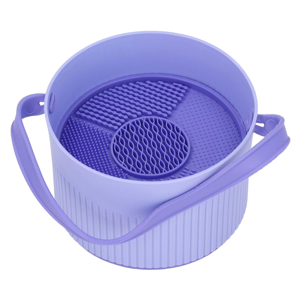 Tigela de limpeza de pincéis de maquiagem Suporte multifuncional para pincéis de cosméticos Organizador de ferramentas de limpeza para Stora