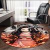 Demon Slayer Print Round Rug, Washable Floor Carpet, For Entryway Dorm Laundry Room Office Study, Home Decor Birthday Christmas Gift
