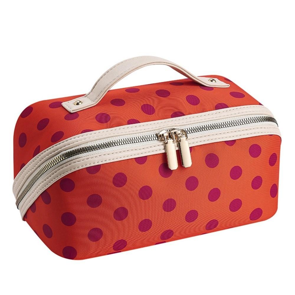 Polka Dot/Striped Women's Cosmetic Bag Vintage Travel Cosmetic Case  Makeup Accessory