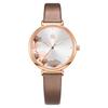 Women'S Watch Women'S Ginkgo Biloba Pattern Steel Mesh Strap Famous Watch Waterproof Watch High Value Quartz Watch 0139
