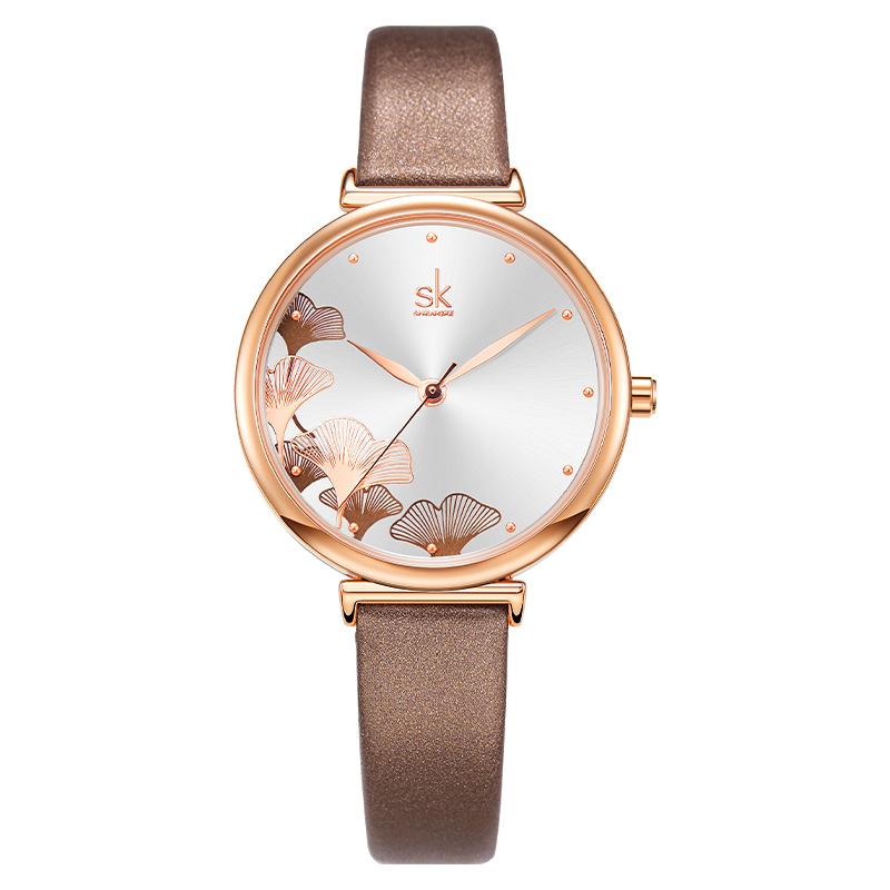 

Women S Watch Women S Ginkgo Biloba Pattern Steel Mesh Strap Famous Watch Waterproof Watch High Value Quartz Watch 0139